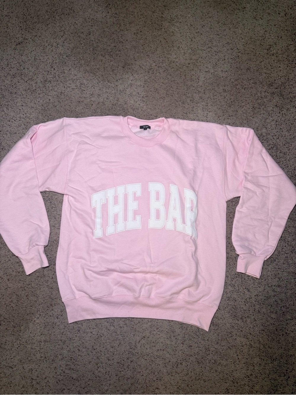 Pink "THE BAR" Graphic Crewneck Sweatshirt